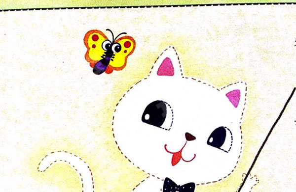 幼儿园自制绘本图书小猫钓鱼图片