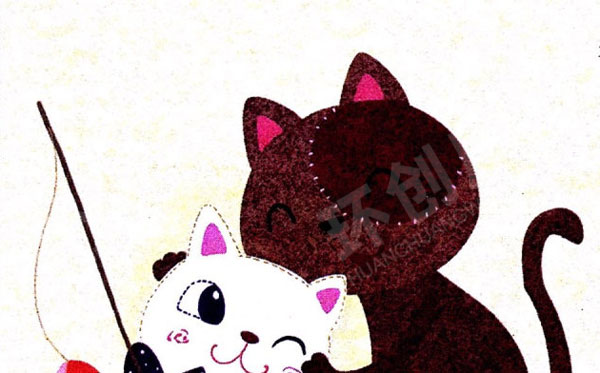 幼儿园自制绘本图书小猫钓鱼图片