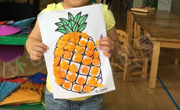 幼儿园美工区好吃的菠萝图片