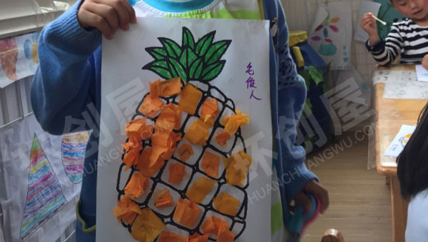 幼儿园美工区好吃的菠萝图片