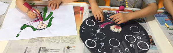 幼儿园美工区吹泡泡美术创意图片