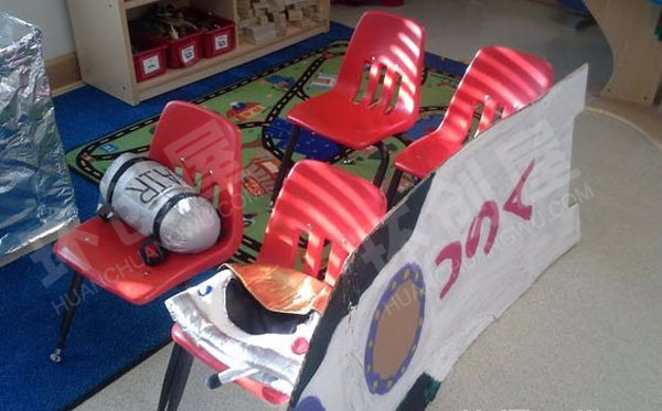 幼儿园角色游戏宇航员的空间站图片