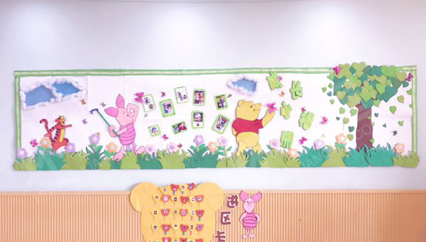 幼儿园维尼熊主题墙环创图片