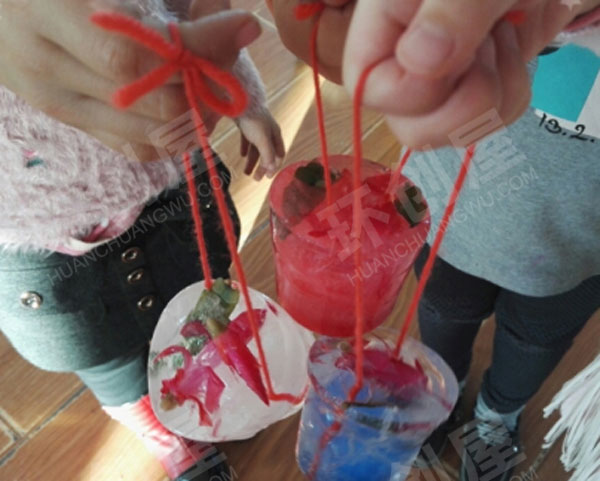 幼儿园冬季主题冰灯挂饰图片