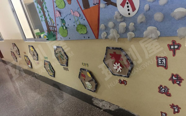 幼儿园中国范走廊环创图片