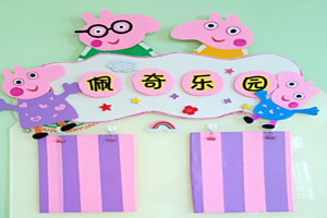 幼儿园小猪佩奇环创家园联系栏图片2张