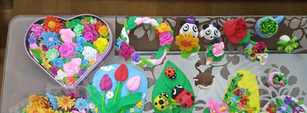 幼儿园超轻粘土作品展示图片