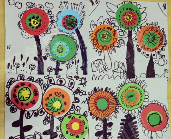 幼儿园秋天主题创意画作作品展示图片