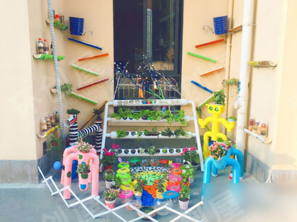 幼儿园户外环创植物角小花园图片