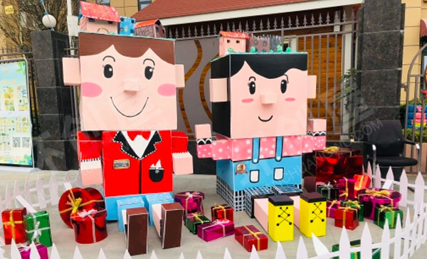 幼儿园户外创意绘画展环创图片
