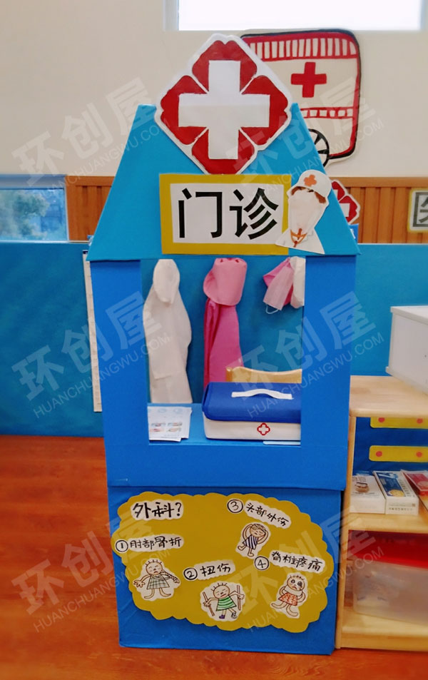 幼儿园角色游戏儿童医院图片