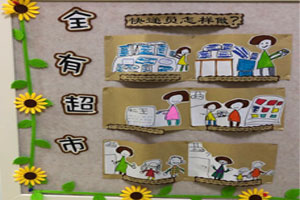 幼儿园角色游戏全有超市图片2张