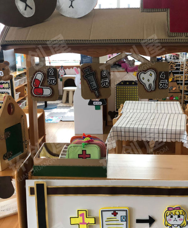 幼儿园角色游戏小医院的病历卡制作图片
