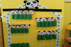 幼儿园熊猫主题墙面布置图片3张