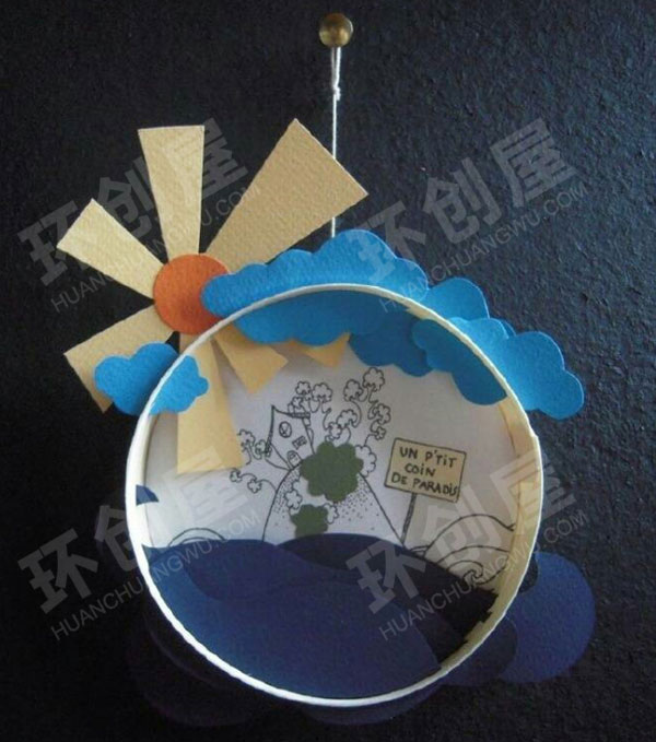 幼儿园圆形纸板吊饰图片