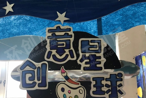 幼儿园太空主题区域牌吊饰图片