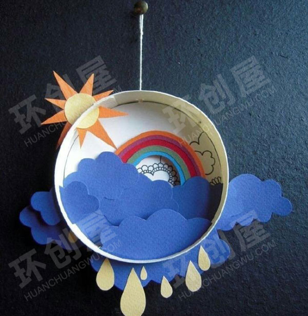 幼儿园圆形纸板吊饰图片