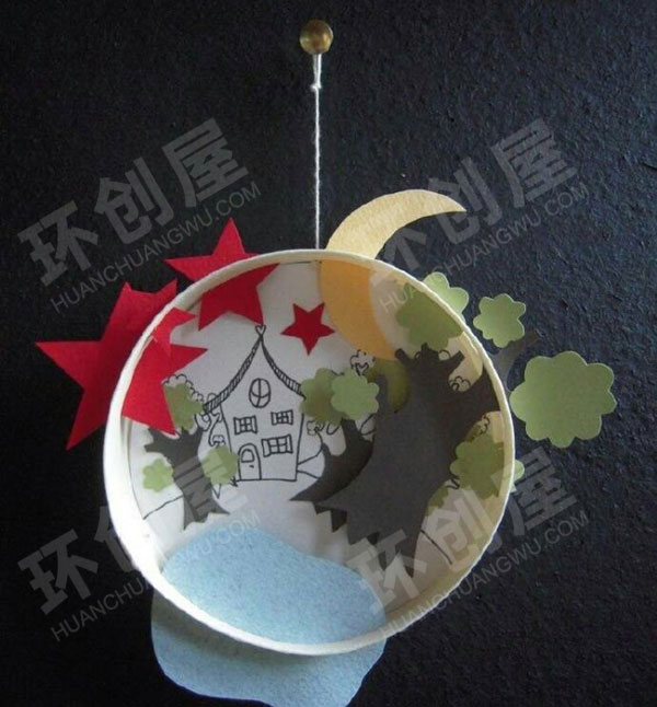 幼儿园圆形纸板吊饰图片