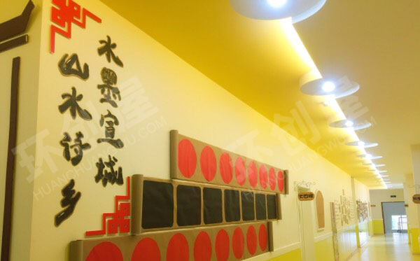 幼儿园走廊墙面中国文化民俗风图片
