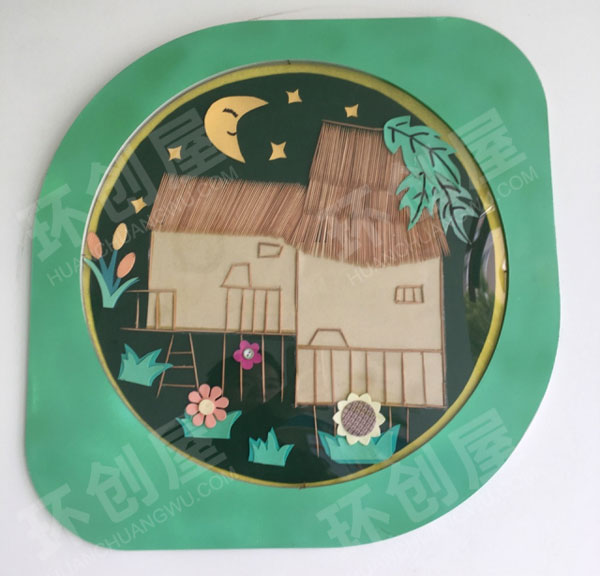 幼儿园走廊作品陈设图片