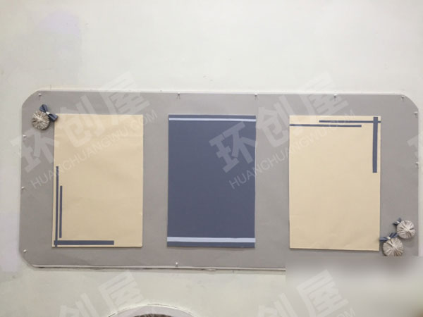 幼儿园莫兰迪色系灰蓝简约风家园联系栏图片
