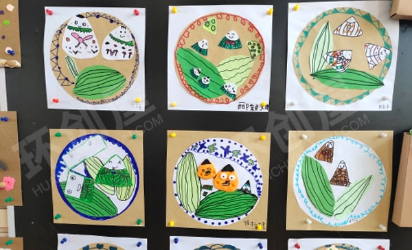 幼儿园端午节主题作品展示图片
