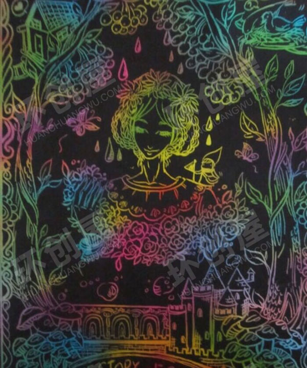 幼儿园刮画作品展示图片
