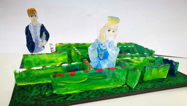 幼儿园建构区彩色迷宫图片