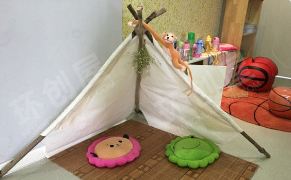 幼儿园阅读区自制阅读帐篷图片