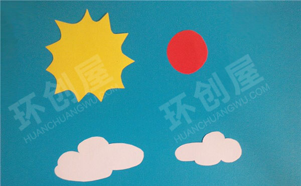 幼儿园美工区粘贴画风车花图片