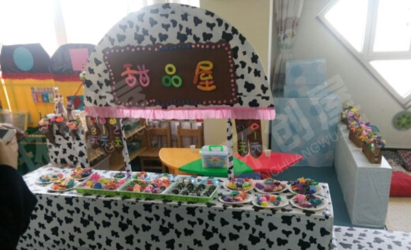 幼儿园角色游戏手工粘土甜品屋图片