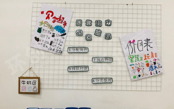 幼儿园角色游戏贝尔超市图片