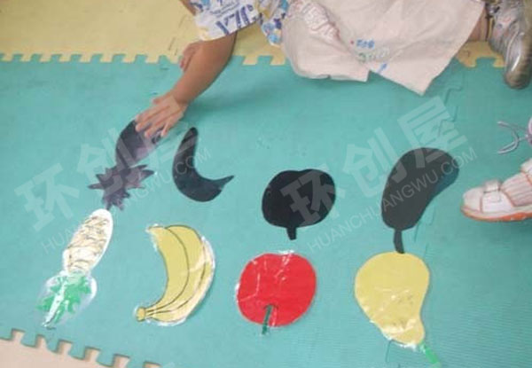 幼儿园益智区水果找影子图片