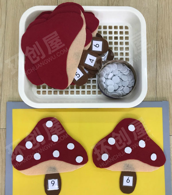 幼儿园益智区自制教玩具一一对应图片