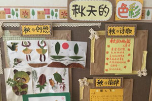 幼儿园秋天主题活动版面主题墙图片2张