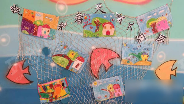 幼儿园我和春天有个约会墙面布置图片