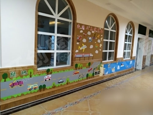 幼儿园交通工具博览会墙面布置图片