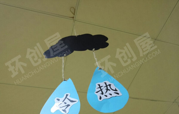 幼儿园云朵雨滴挂饰图片