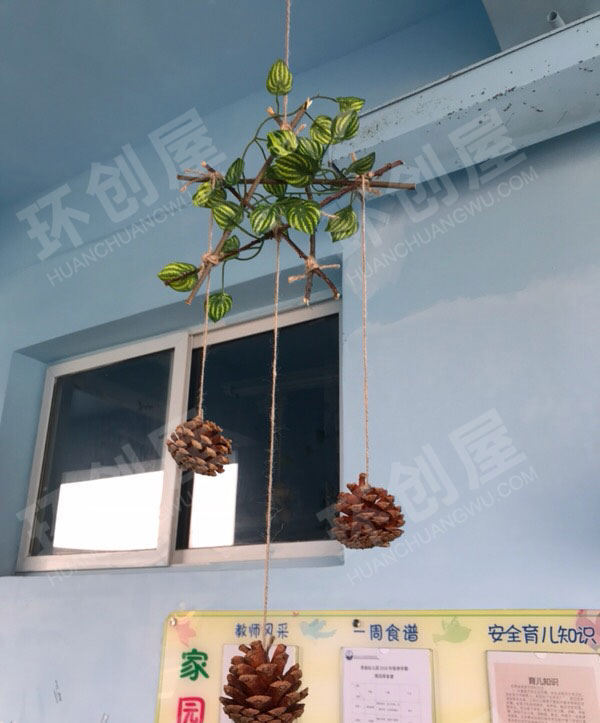 幼儿园走廊森林系吊饰图片