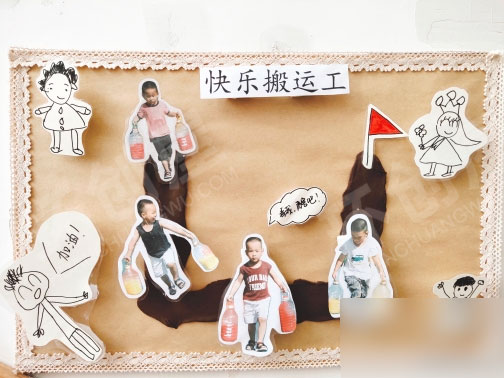 幼儿园走廊楼道环创运动风图片