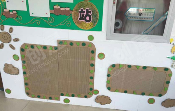 幼儿园环保走廊墙面作品图片