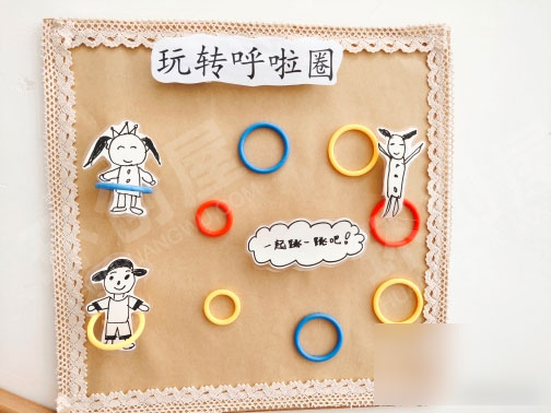 幼儿园走廊楼道环创运动风图片