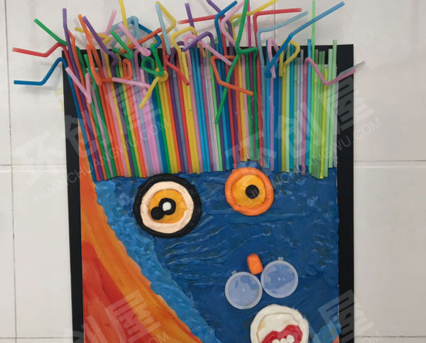 幼儿园废物利用走廊墙面作品展示图片