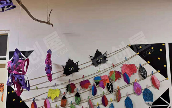幼儿园叶子的秘密作品展示图片