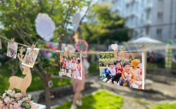 幼儿园户外环创集体生日会图片