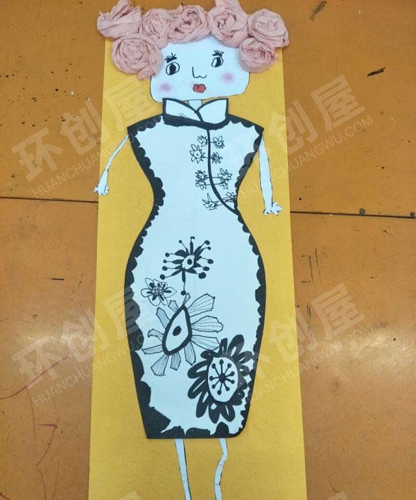 幼儿园美工区妈妈旗袍秀图片