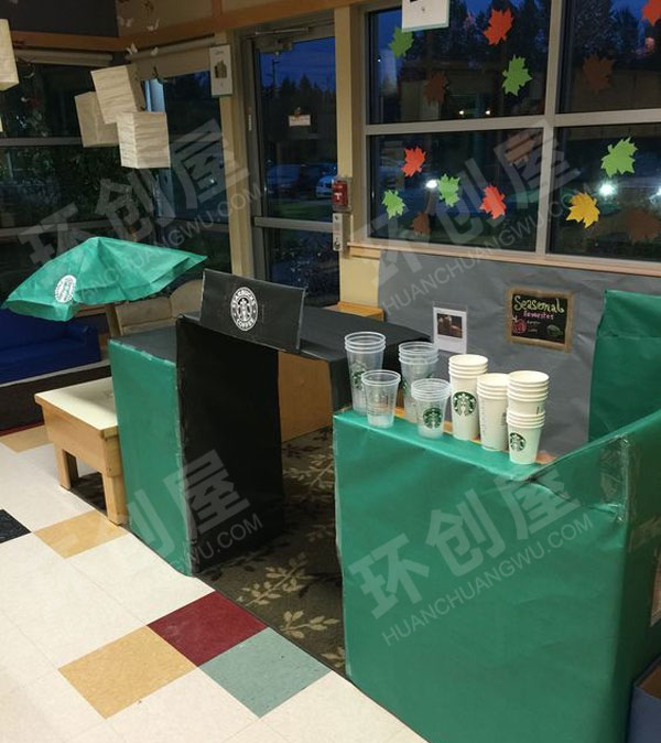 幼儿园角色游戏星巴克咖啡店图片