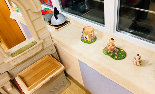 幼儿园角色游戏绿竹花朵小镇餐厅图片