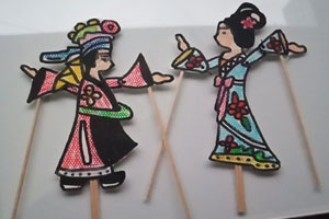 幼儿园表演区儿童皮影图片3张