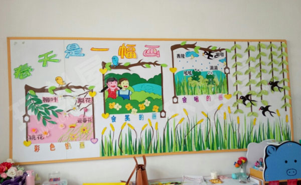 幼儿园美丽的春天主题墙环创图片